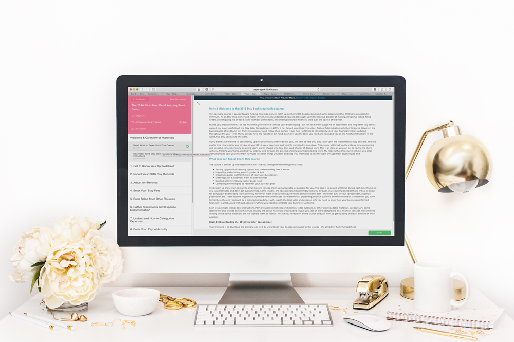 etsy bookkeeping bootcamp